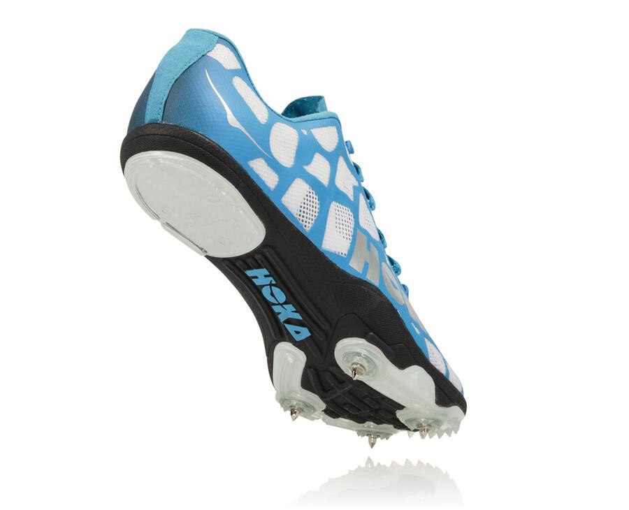 Spikes Atletismo Hoka One One Hombre Blancos/Azules - Rocket X - KRCV40586